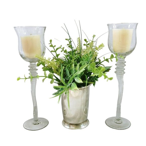 Cordial Aperitif Glasses or Votive Candle Holders Curvy Stems - Picture 8 of 8